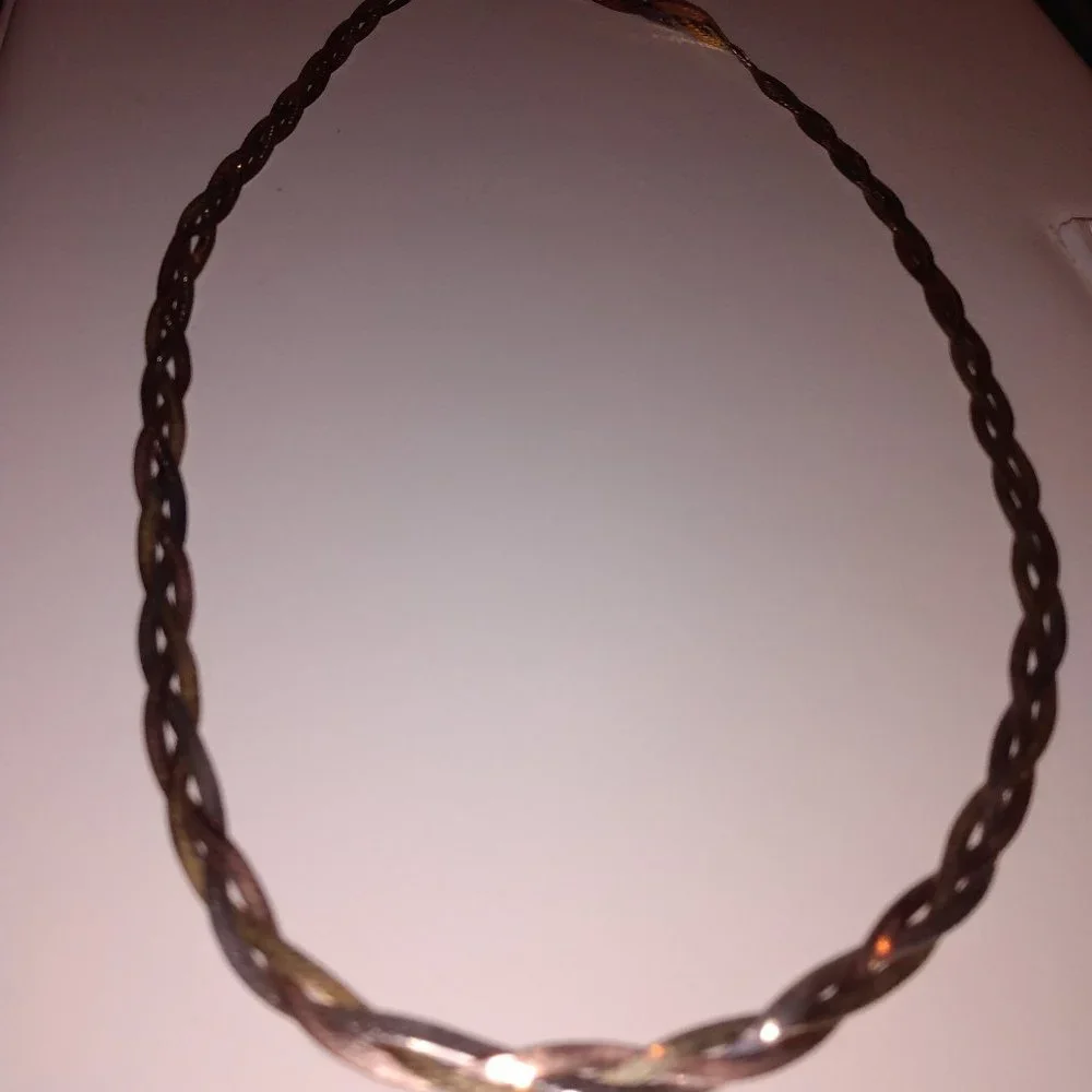 Jtv tri color sterling silver chain - Picture 1 of 2